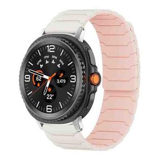 For Samsung Galaxy Watch8 / 8 Classic xDfind Magnetic Silicone Watch Band(Starlight Pink Sand)