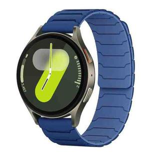 For Samsung Galaxy Watch 7 / 6 / 5 / FE xDfind Magnetic Silicone Watch Band(Navy Blue)