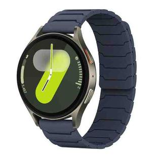 For Samsung Galaxy Watch 7 / 6 / 5 / FE xDfind Magnetic Silicone Watch Band(Midnight Blue)