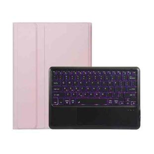 For Xiaomi Pad 7S Pro 12.5 inch Ultra-thin Detachable Backlight Bluetooth Keyboard Leather Tablet Case with Touchpad(Pink White)