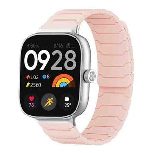 For Xiaomi Smart Band 9 Pro/8 Pro/Redmi Watch 5/4 xDfind Magnetic Silicone Watch Band(Pink Sand)