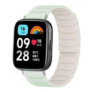 For Redmi Watch 3 Active / Watch 3 Lite xDfind Magnetic Silicone Watch Band(Mint Green Starlight)