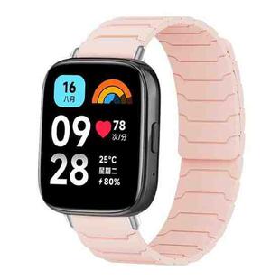For Redmi Watch 3 Active / Watch 3 Lite xDfind Magnetic Silicone Watch Band(Pink Sand)