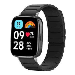 For Redmi Watch 3 Active / Watch 3 Lite xDfind Magnetic Silicone Watch Band(Black)