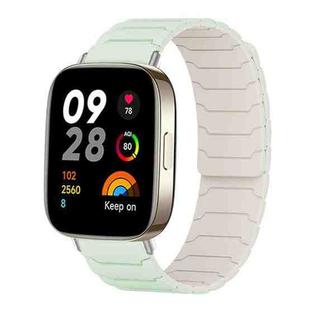 For Redmi Watch 3 xDfind Magnetic Silicone Watch Band(Mint Green Starlight)
