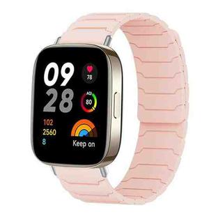 For Redmi Watch 3 xDfind Magnetic Silicone Watch Band(Pink Sand)