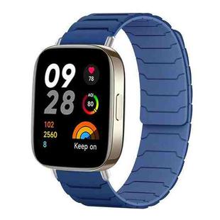 For Redmi Watch 3 xDfind Magnetic Silicone Watch Band(Navy Blue)