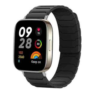For Redmi Watch 3 xDfind Magnetic Silicone Watch Band(Black)