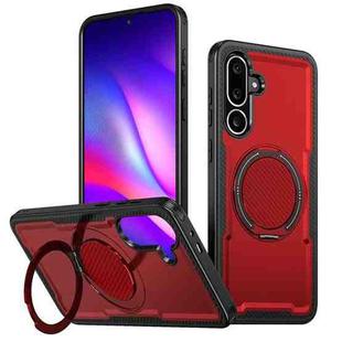 For Samsung Galaxy M56 5G / F56 5G Metal 360 Degree Rotation Holder MagSafe Phone Case(Red)