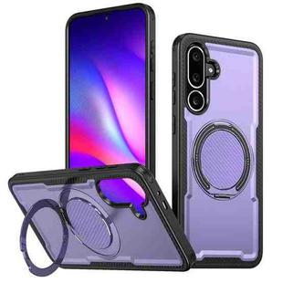 For Samsung Galaxy M56 5G / F56 5G Metal 360 Degree Rotation Holder MagSafe Phone Case(Purple)