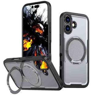For iPhone 17 Metal 360 Degree Rotation Holder MagSafe Phone Case(Grey)