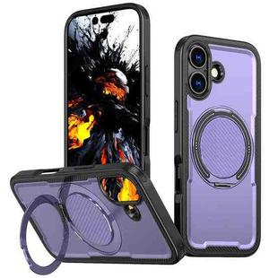 For iPhone 17 Metal 360 Degree Rotation Holder MagSafe Phone Case(Purple)