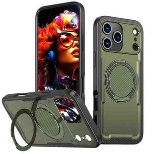 For iPhone 17 Pro Max Metal 360 Degree Rotation Holder MagSafe Phone Case(Olive Green)
