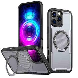 For iPhone 16 Pro Max Metal 360 Degree Rotation Holder MagSafe Phone Case(Grey)