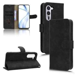 For Fujitsu Arrows Alpha F-51F Skin Feel Magnetic Flip Leather Phone Case(Black)