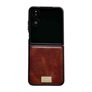 For Xiaomi Mix Flip 2 Crazy Horse Texture PU Phone Case(Red)