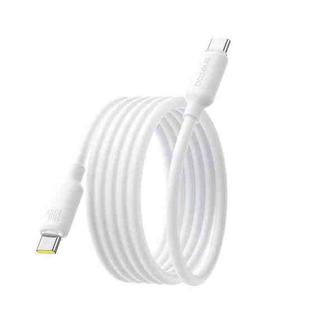 Baseus Foamed Silicone Magnetic 100W Type-C to Type-C Fast Charging Cable, Length: 1m(White)