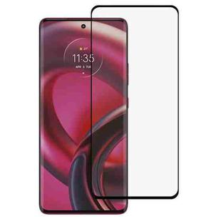 For Motorola Edge 30 Fusion Full Glue 9H HD 3D Curved Edge Tempered Glass Film(Black)