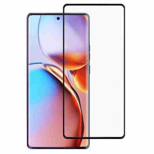 For Motorola Edge 40 Pro Full Glue 9H HD 3D Curved Edge Tempered Glass Film(Black)