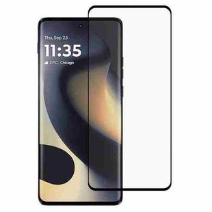 For Motorola Edge 2024 Full Glue 9H HD 3D Curved Edge Tempered Glass Film(Black)
