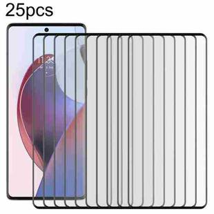 For Motorola Edge 30 Ultra 25pcs Full Glue 9H HD 3D Curved Edge Tempered Glass Film(Black)