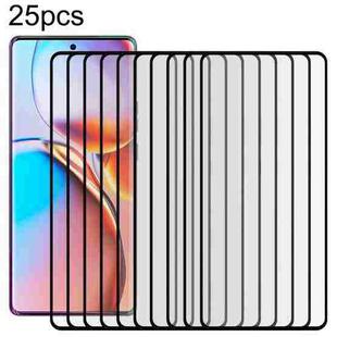 For Motorola Edge 2023 25pcs Full Glue 9H HD 3D Curved Edge Tempered Glass Film(Black)