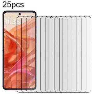 For Motorola Razr 50 25pcs Full Glue 9H HD 3D Curved Edge Tempered Glass Film(Black)