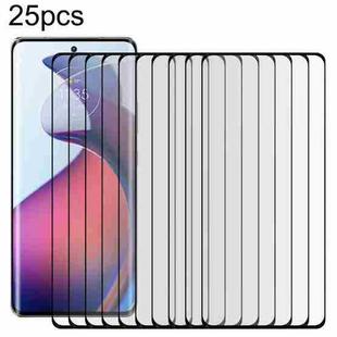 For Motorola Moto S30 Pro 5G 25pcs Full Glue 9H HD 3D Curved Edge Tempered Glass Film(Black)