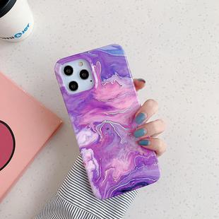 For iPhone 11 Pro Laser Marble Pattern TPU Protective Case(Purple Marble)