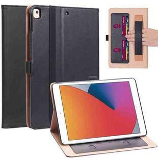 For iPad 10.2 2021 / 2020 / 2019 / Pro 10.5 Retro Pattern TPU + PU Leather Case with Holder & Card Slots(Black)