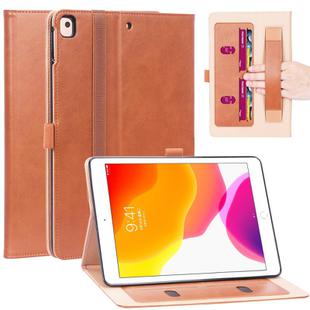 For iPad 10.2 2021 / 2020 / 2019 / Pro 10.5 Retro Pattern TPU + PU Leather Case with Holder & Card Slots(Brown)