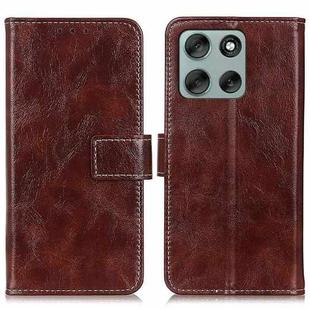 For Motorola Moto G56 5G Retro Crazy Horse Texture Leather Phone Case(Brown)