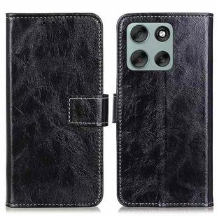 For Motorola Moto G86 5G Retro Crazy Horse Texture Leather Phone Case(Black)