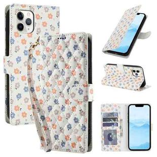 For iPhone 11 Pro Max Flower Pattern Buckle Leather Phone Case with Lanyard(Florals)