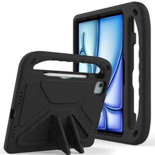 For iPad Air 11 2024 / 2025 Handle EVA Shockproof Tablet Case with Holder(Black)