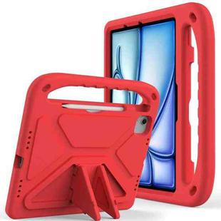 For iPad Air 11 2024 / 2025 Handle EVA Shockproof Tablet Case with Holder(Red)