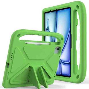For iPad Air 11 2024 / 2025 Handle EVA Shockproof Tablet Case with Holder(Green)