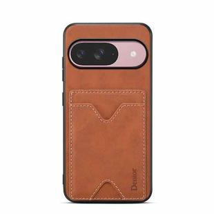 For Google Pixel 10 Pro / Pixel 10 Denior D06 PU Back Cover Card Slot Holder Phone Case(Brown)