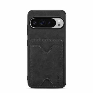 For Google Pixel 10 Pro XL Denior D06 PU Back Cover Card Slot Holder Phone Case(Black)