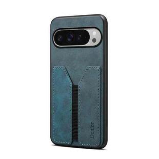 For Google Pixel 10 Pro XL Denior D07 DV Elastic Card Slot PU Back Cover Phone Case(Blue)