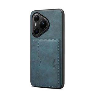 For Huawei Pura 80 Pro 5G Denior D08 PU Single Card Slot Holder Phone Case(Blue)