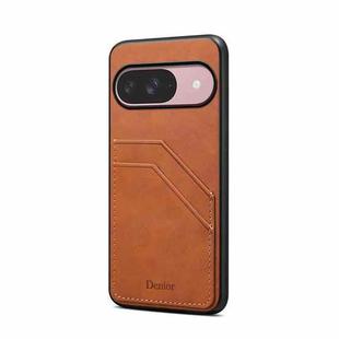 For Google Pixel 10 Pro / Pixel 10 Denior D09 PU Dual Card Slot Back Cover Phone Case(Brown)