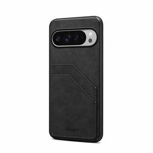 For Google Pixel 10 Pro XL Denior D09 PU Dual Card Slot Back Cover Phone Case(Black)