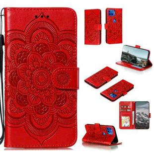 For Motorola Moto G 5G Plus Mandala Embossing Pattern Horizontal Flip PU Leather Case with Holder & Card Slots & Walle & Lanyard(Red)
