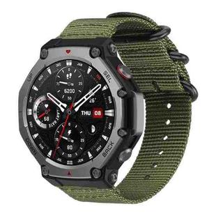 For Amazfit T-Rex 3 xDfind Ring Buckle Nylon Canvas Watch Band(Army Green)