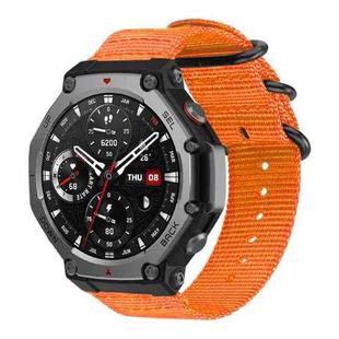 For Amazfit T-Rex 3 xDfind Ring Buckle Nylon Canvas Watch Band(Orange)