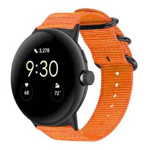For Google Pixel Watch / Watch2 / Watch3 41mm xDfind Ring Buckle Nylon Canvas Watch Band(Orange)