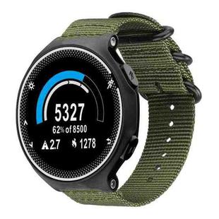 For Garmin Forerunner 235/220/620/630 xDfind Ring Buckle Nylon Canvas Watch Band(Army Green)
