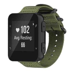 For Garmin Forerunner 35 / 30 / 35J xDfind Ring Buckle Nylon Canvas Watch Band(Army Green)