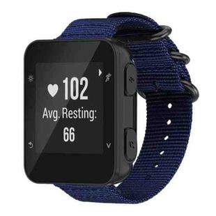 For Garmin Forerunner 35 / 30 / 35J xDfind Ring Buckle Nylon Canvas Watch Band(Midnight Blue)
